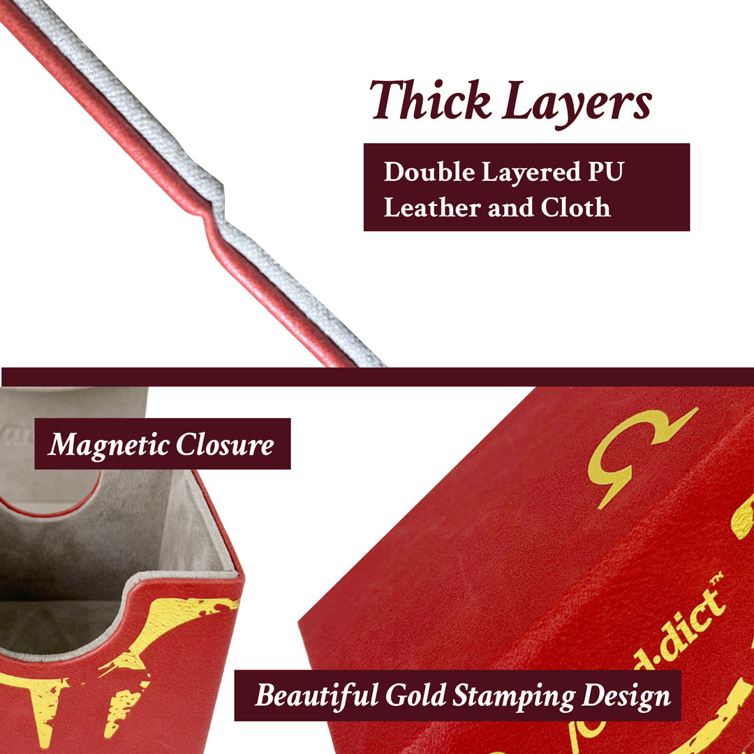 Carddict PU Leather Deck Box Omega Red