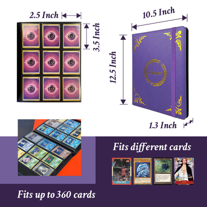 /Card·dict™ PU Leather 9 Pocket Binder Carddict Purple