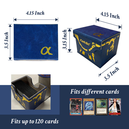 /Card·dict™ PU Leather Deck Box Alpha Blue