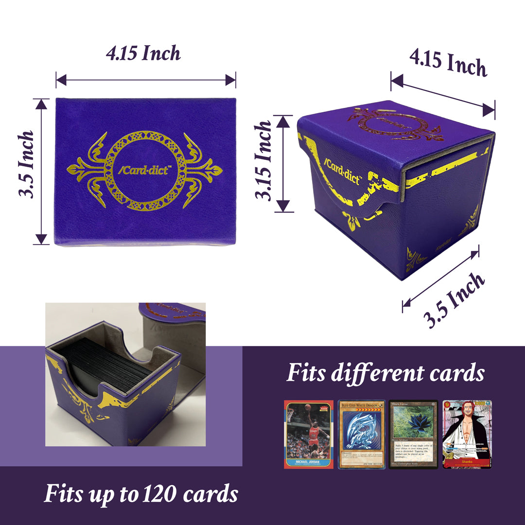 /Card·dict™ PU Leather Deck Box Carddict Purple